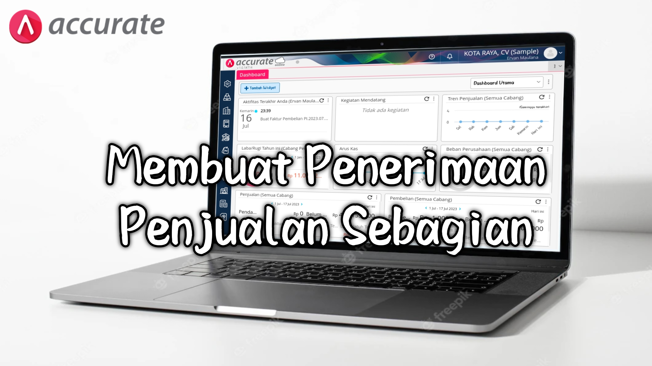 Membuat Penerimaan Penjualan Sebagian